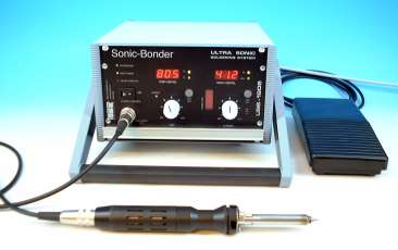 1908-001 ultrasonic soldering system in desk body